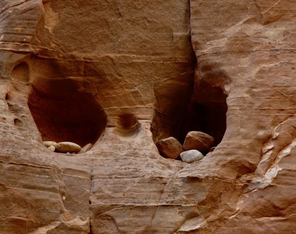 Rock In Holes After Flood, Colorado Plateau